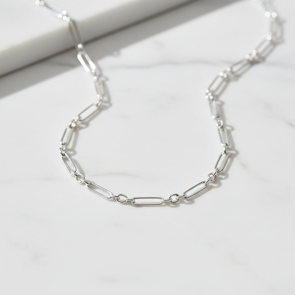 Miss Mimi Small Tube Paperclip Necklace