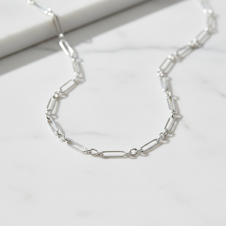 Miss Mimi Small Tube Paperclip Necklace