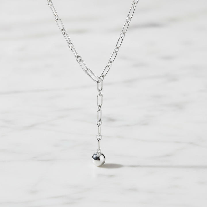 Miss Mimi Tube Paperclip Ball Necklace