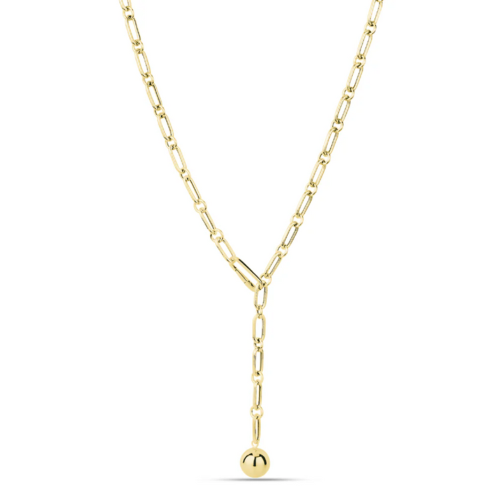 Collier Mimi Tube Paperclip avec Boule