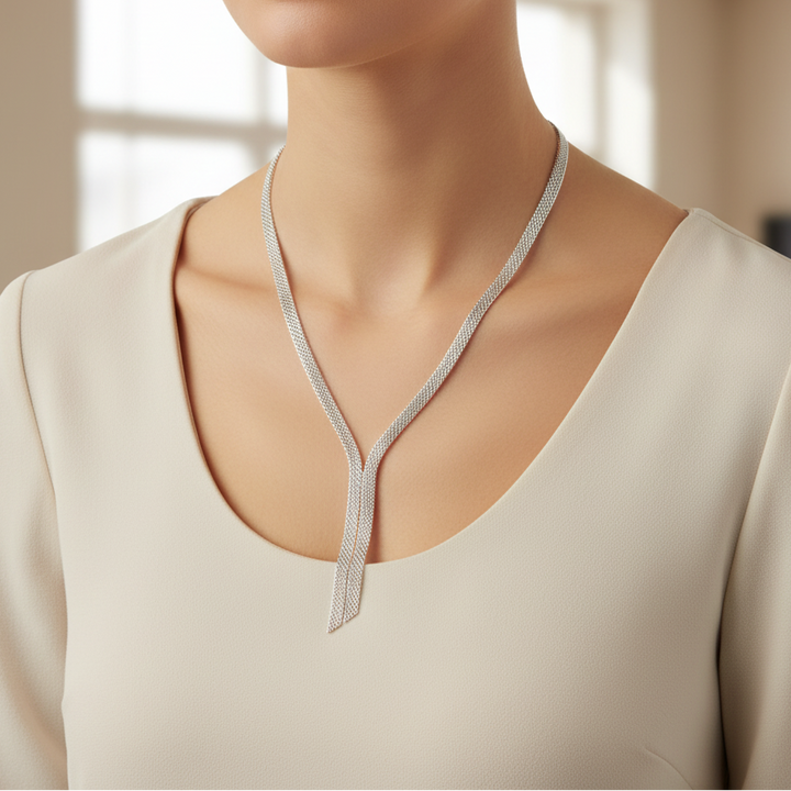 Miss Mimi Mesh Lariat Necklace
