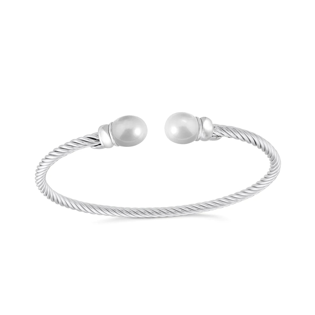 Miss Mimi Fresh Water Pearls Twist Cable Bangle | ORLY Jewellers