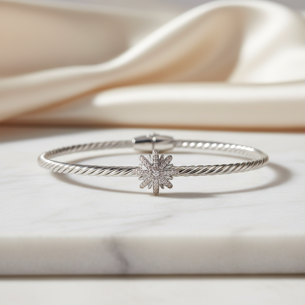 Miss Mimi Starburst Twist Cable Bangle
