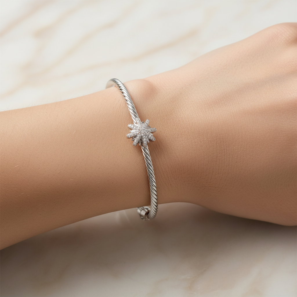 Miss Mimi Starburst Twist Cable Bangle