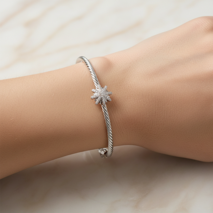 Miss Mimi Starburst Twist Cable Bangle