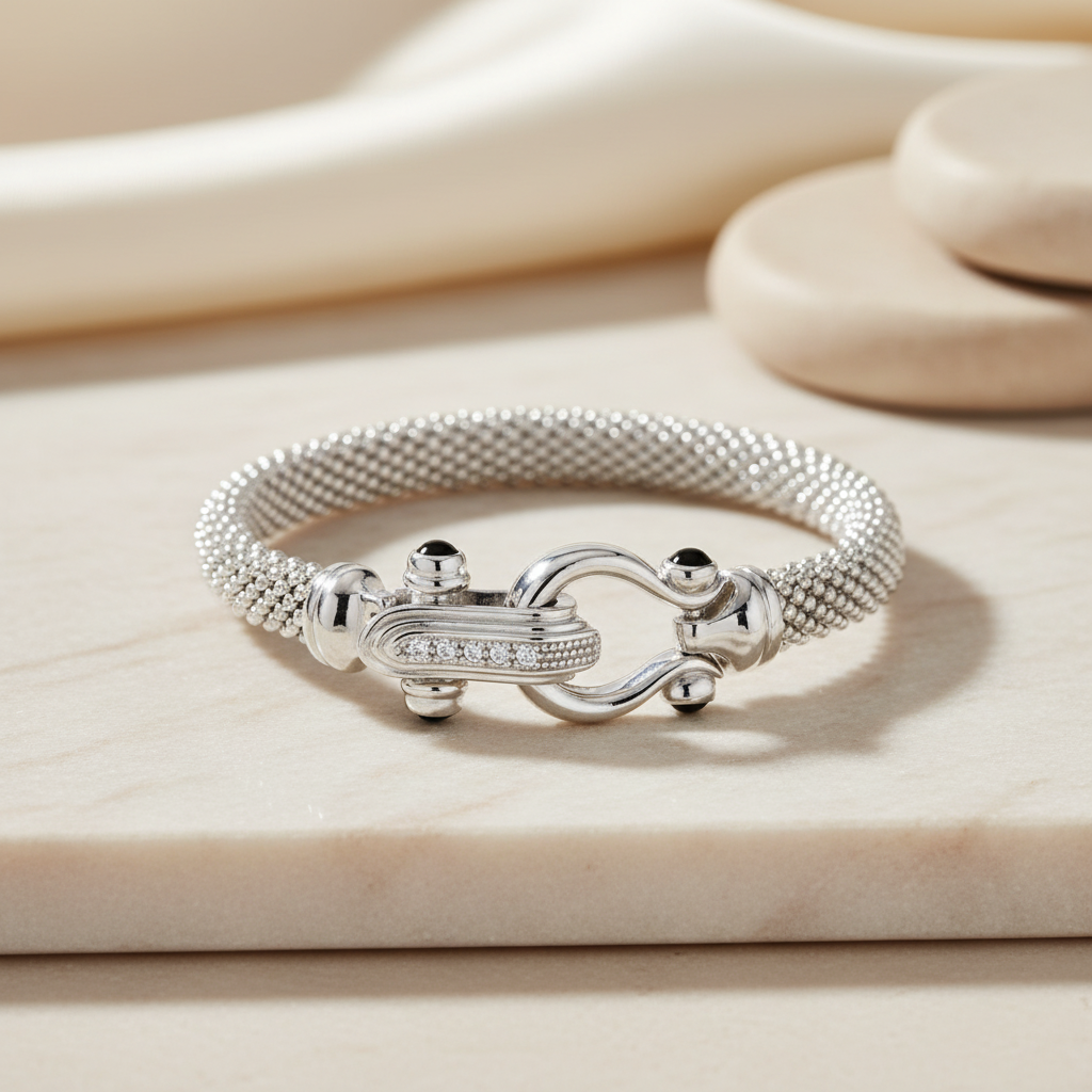 Miss Mimi Mesh Equestrian Clasp Bracelet