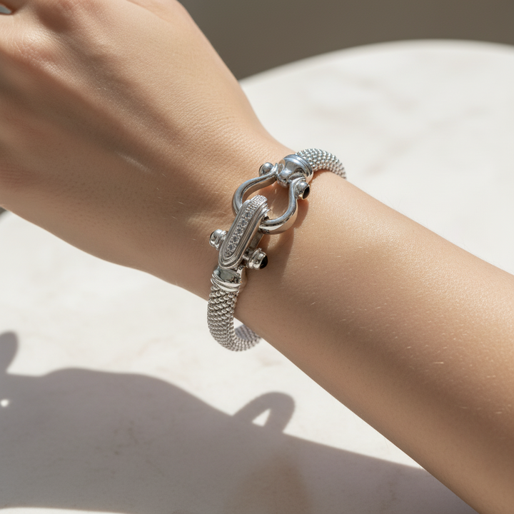 Miss Mimi Mesh Equestrian Clasp Bracelet