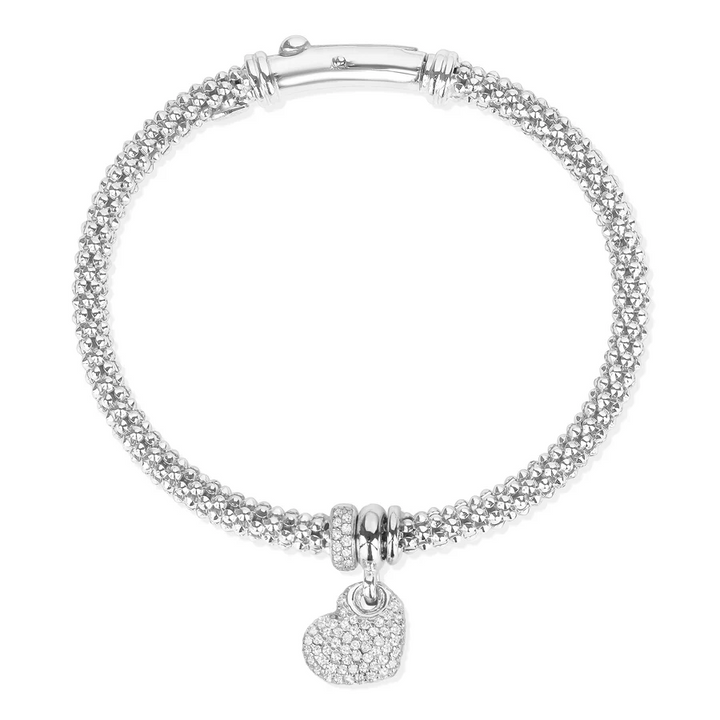 Miss Mimi Heart Charm Mesh Bracelet