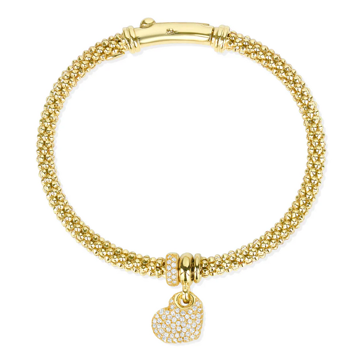 Miss Mimi Heart Charm Mesh Bracelet