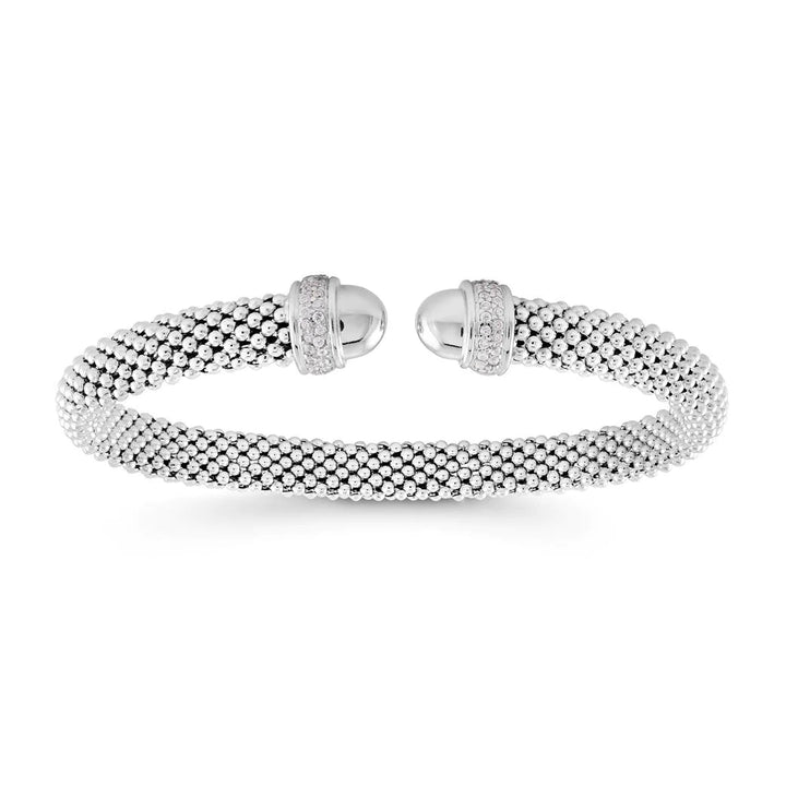 Miss Mimi Timeless Bead Mesh Bangle | Sterling Silver | ORLY Jewellers
