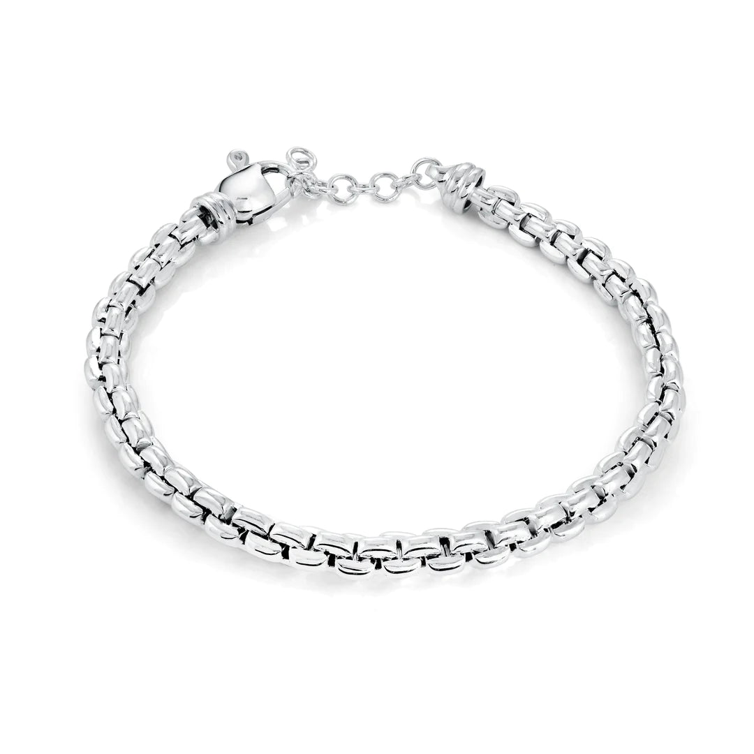 Miss Mimi Rounded Cube Link Bracelet | Sterling Silver| ORLY Jewellers