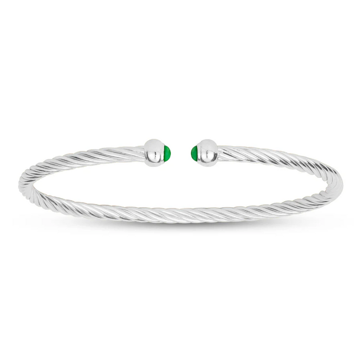 Miss Mimi Green Mini Twist Bangle