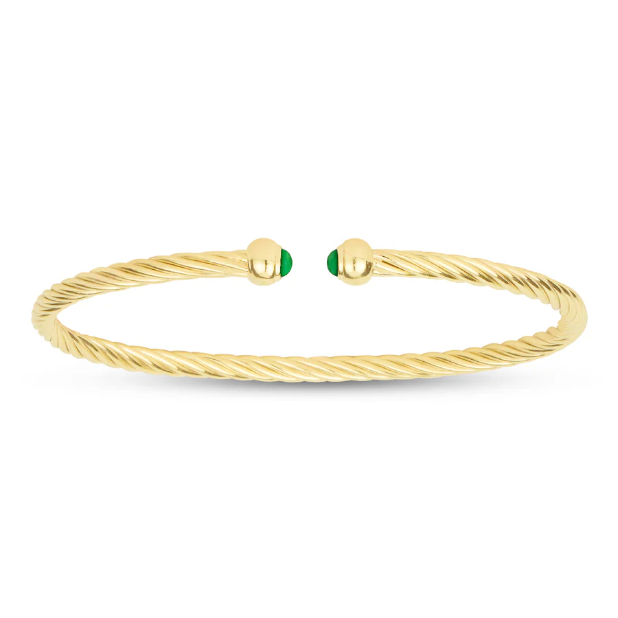 Miss Mimi Green Mini Twist Bangle