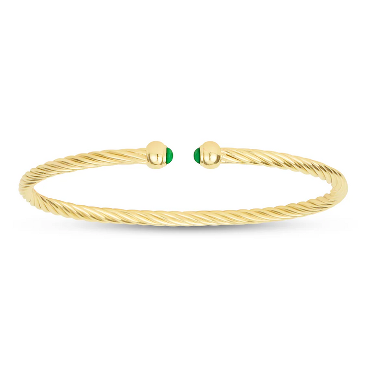 Miss Mimi Green Mini Twist Bangle