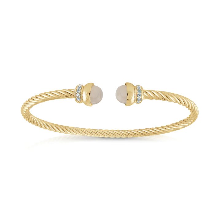 Miss Mimi Moonstone Twist Cable Bangle | ORLY Jewellers | Sterling Silver