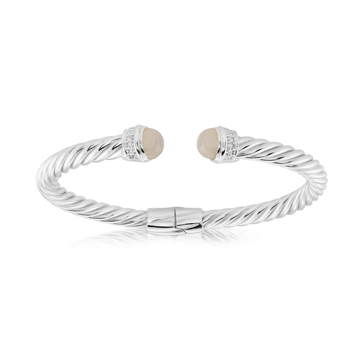 Miss Mimi CZ Twist avec bracelet jonc à charnière