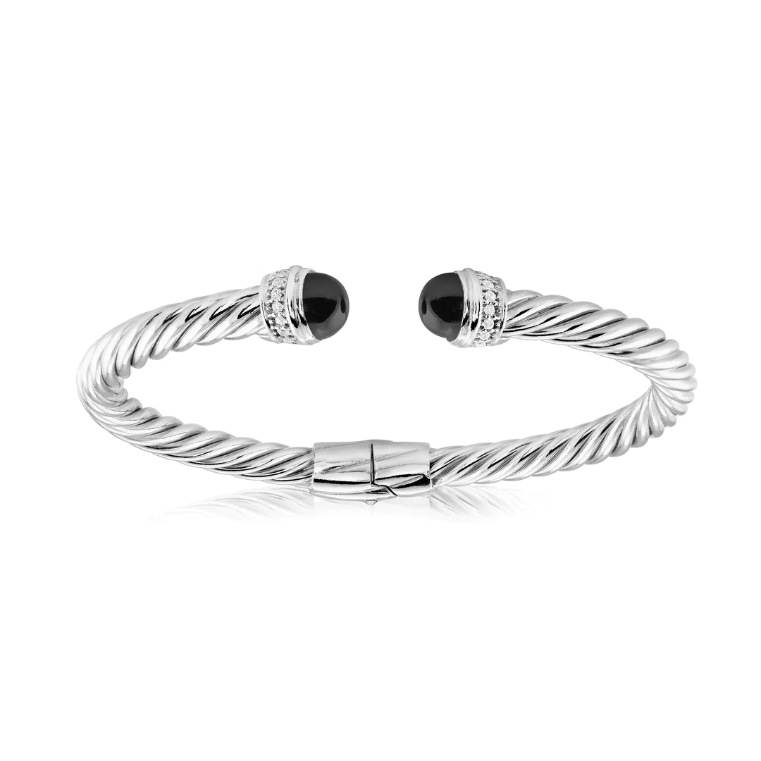 Miss Mimi Hinged Twist Bangle | Sterling Silver | ORLY Jewellers