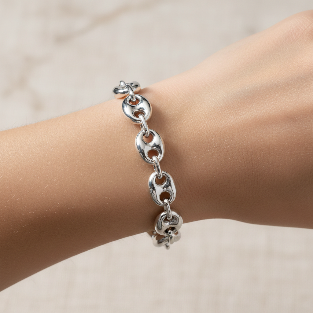 Miss Mimi Flat Coffee Bean Bracelet