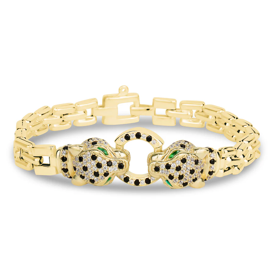 Miss Mimi Cube Link Radiant Panthère Bracelet
