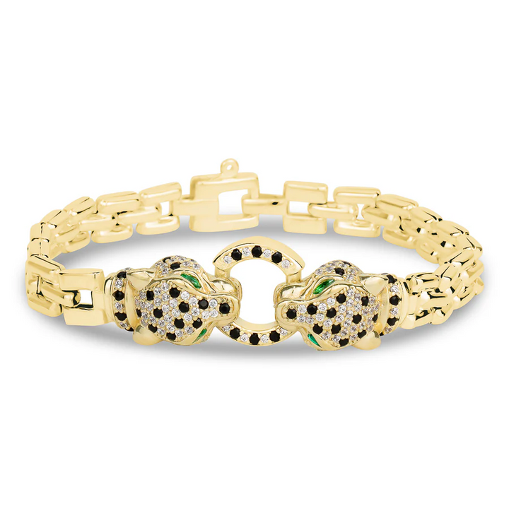 Miss Mimi Cube Link Radiant Panthère Bracelet