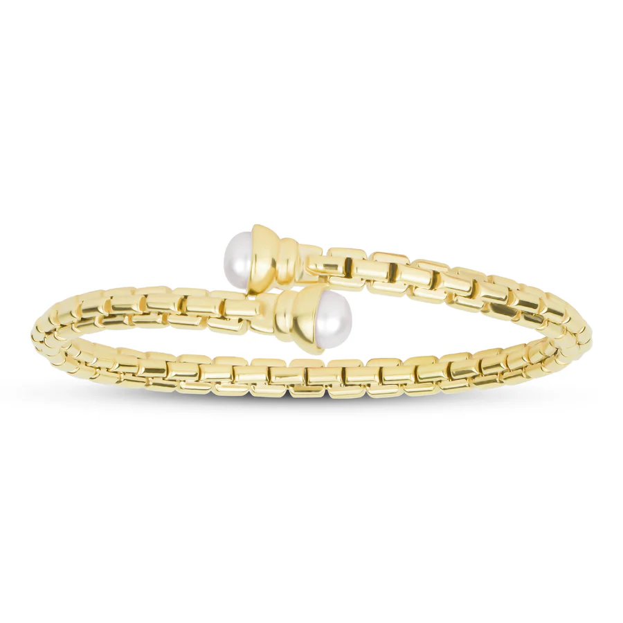 Miss Mimi Slip-On Flex 1 Wrap Pearl Bangle