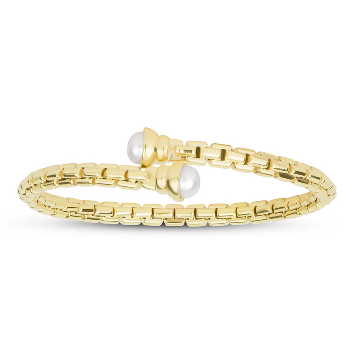 Miss Mimi Slip-On Flex 1 Wrap Pearl Bangle