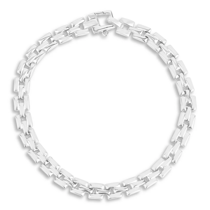 Miss Mimi Plain Square Link Bracelet