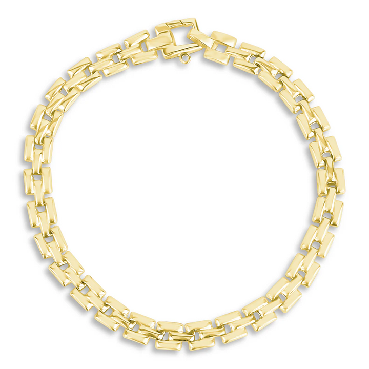 Miss Mimi Plain Square Link Bracelet