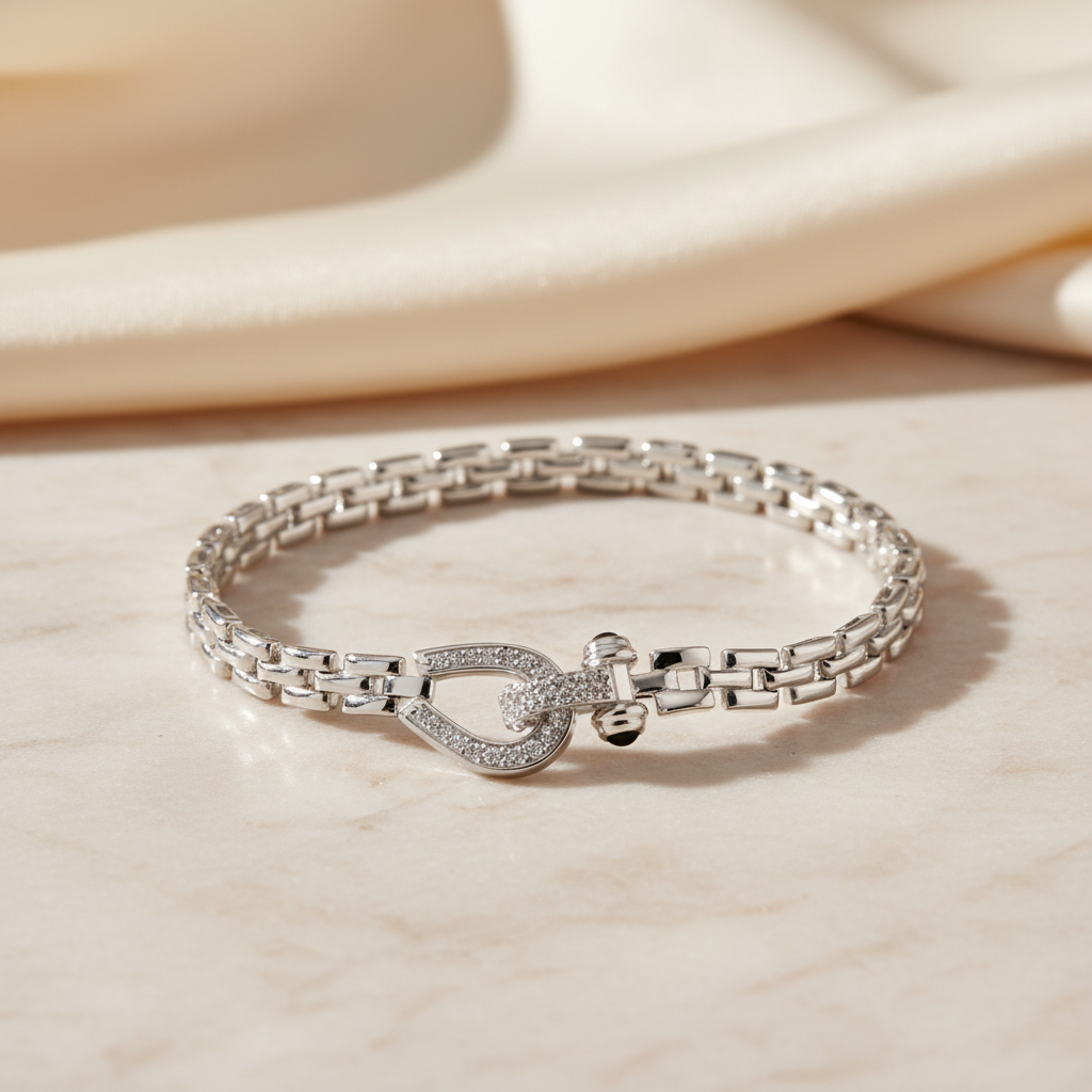 Miss Mimi Equestrian Square Link Bracelet