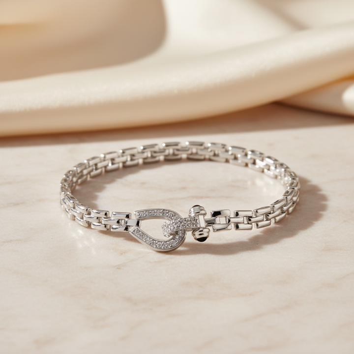 Miss Mimi Equestrian Square Link Bracelet