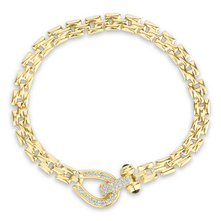 Miss Mimi Equestrian Square Link Bracelet