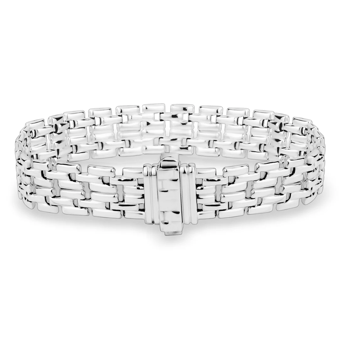 Miss Mimi 10mm Plain Square Link Bracelet