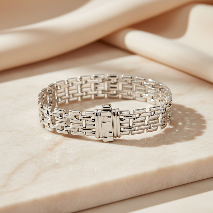 Miss Mimi 10mm Plain Square Link Bracelet