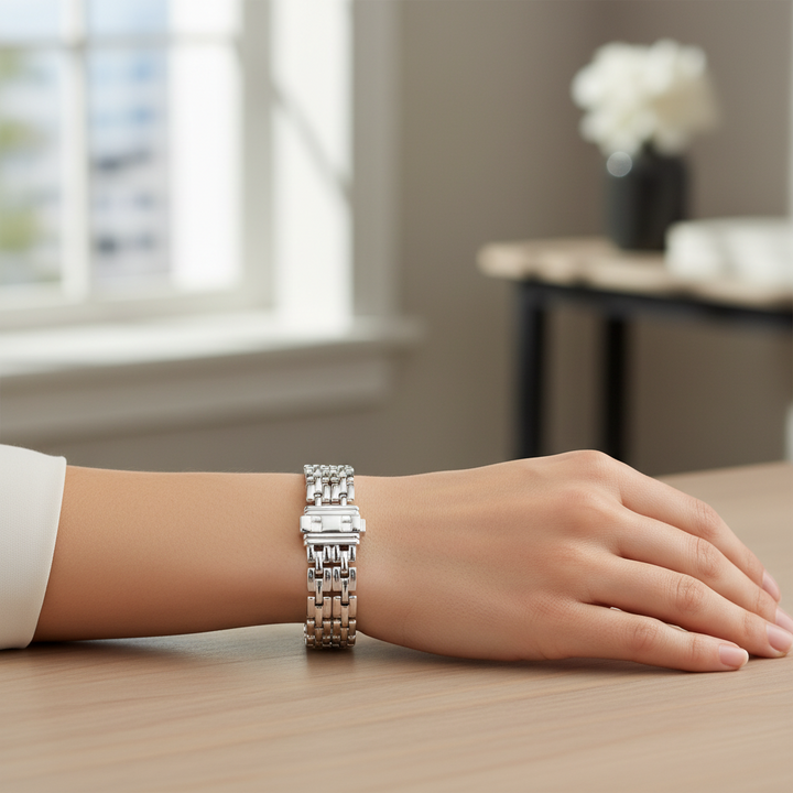 Miss Mimi 10mm Plain Square Link Bracelet