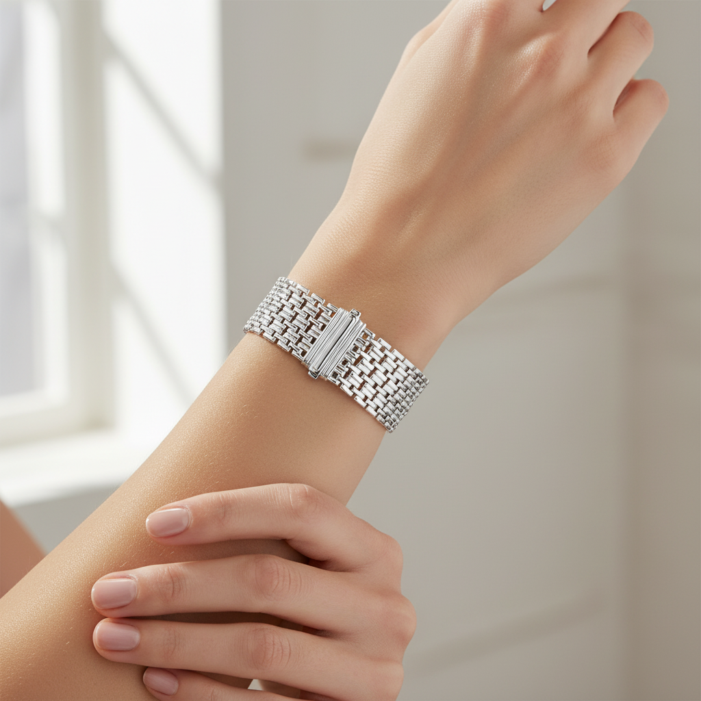 Miss Mimi 20mm Plain Square Link Bracelet