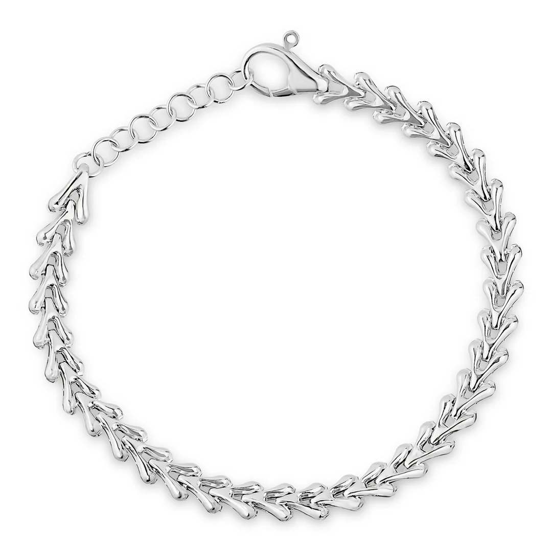 Miss Mimi Flat Heart Link Bracelet