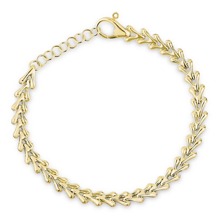 Miss Mimi Flat Heart Link Bracelet