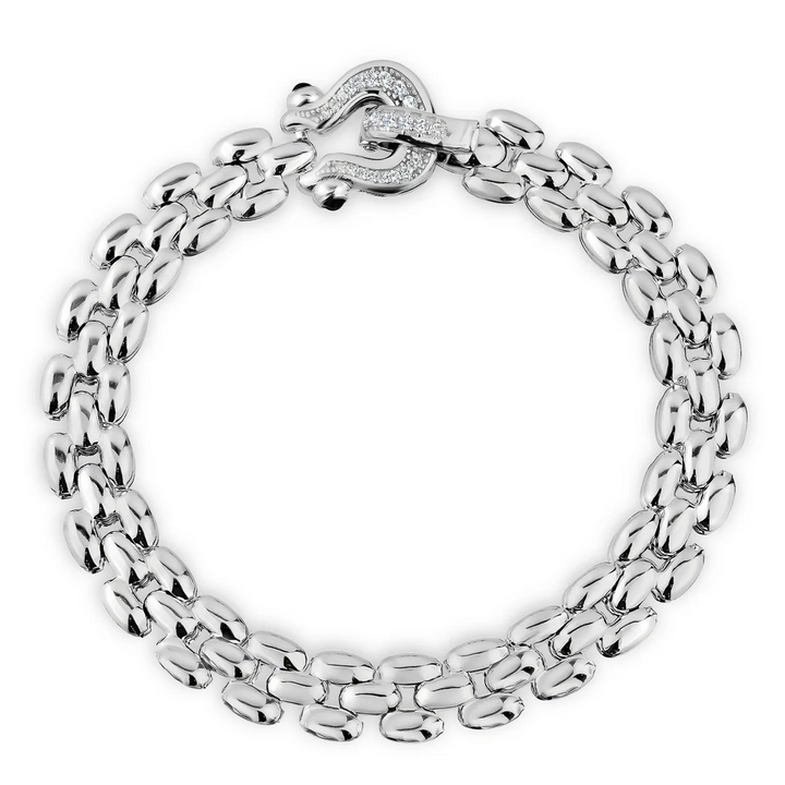 Miss Mimi Rounded Fancy Equestrian Square Link Bracelet