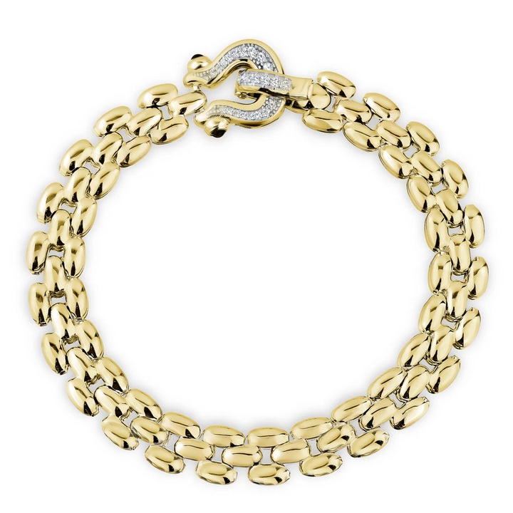 Miss Mimi Rounded Fancy Equestrian Square Link Bracelet