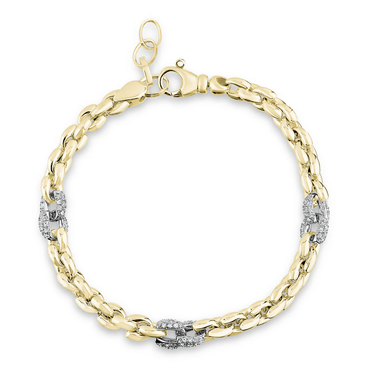 Miss Mimi Fancy Round Link Bracelet