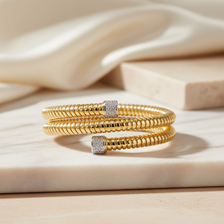 Miss Mimi 3 Wrap Grooved Bangle