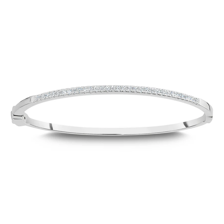 Miss Mimi Half Pave Bangle