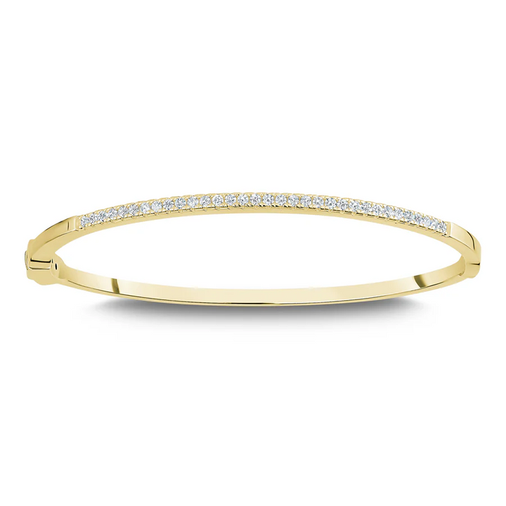 Miss Mimi Half Pave Bangle
