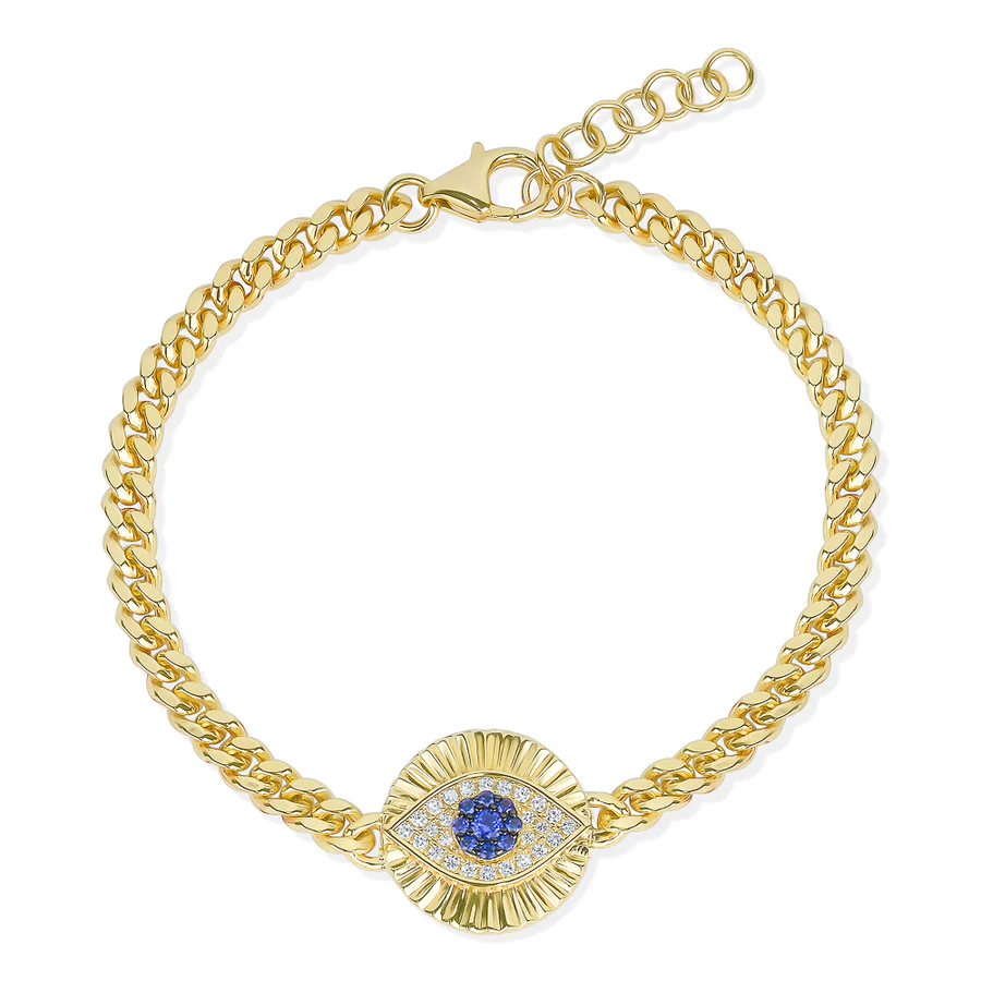 Miss Mimi Evil Eye Disc Bracelet