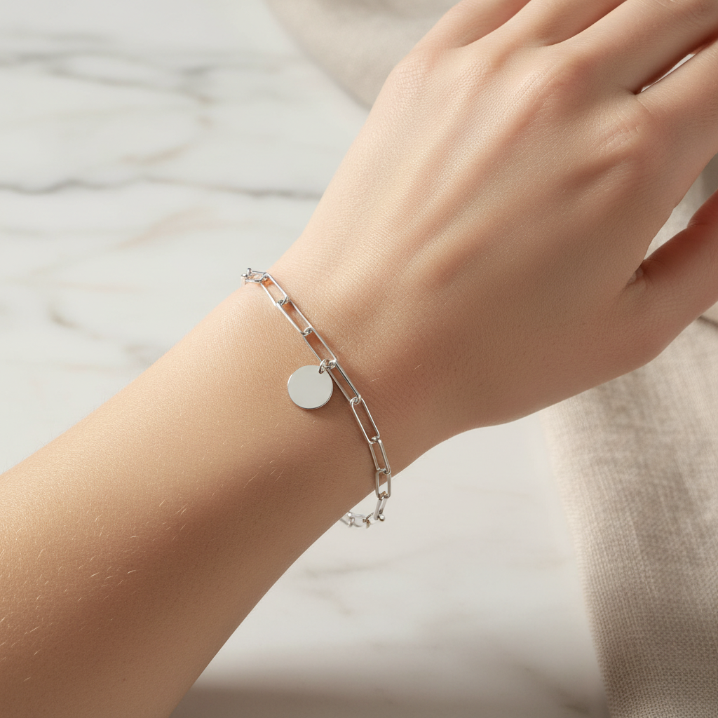 Miss Mimi Paper Clip Charm Bracelet
