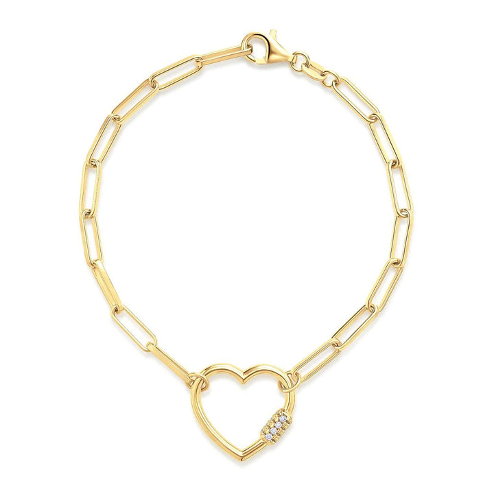 Miss Mimi Paper Clip Heart Bracelet | Sterling Silver | ORLY Jewellers