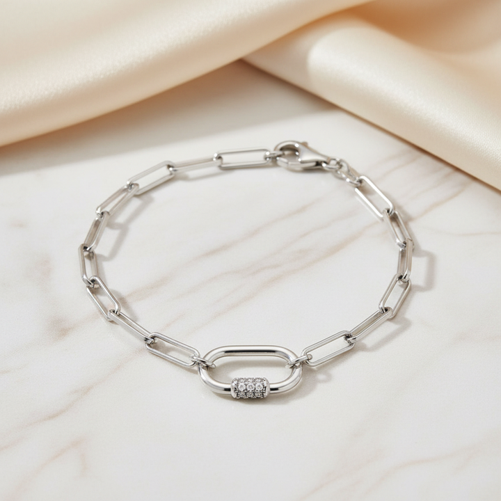 Miss Mimi Paperclip Choker Bolt Bracelet
