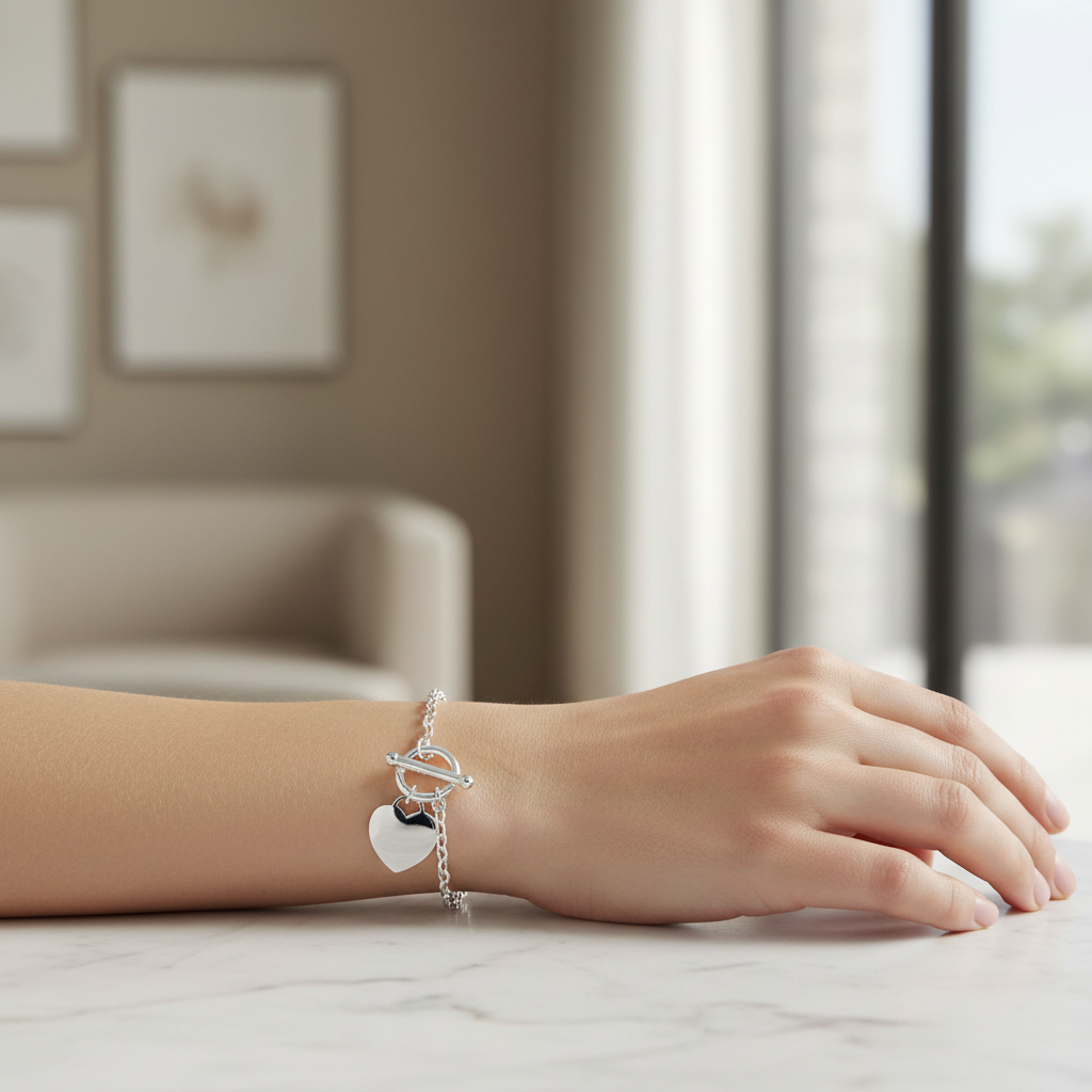 Miss Mimi Heart Toggle Bracelet