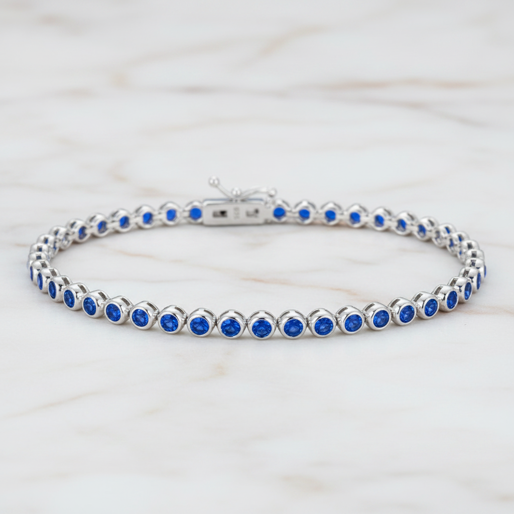 Miss Mimi 2.5mm Green Bezel Bracelet