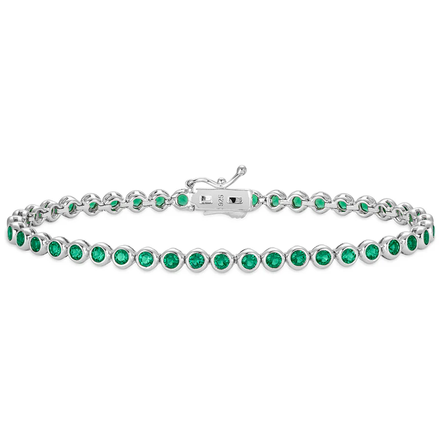 Miss Mimi 2.5mm Green Bezel Bracelet